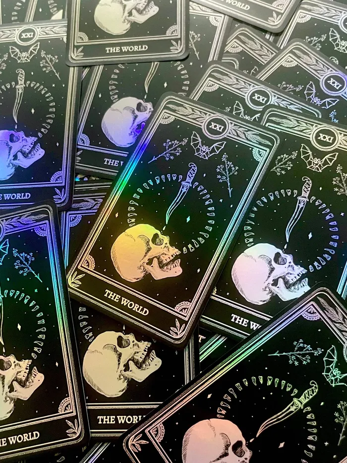 Earrings Celestial Sticker Pack Marigold Tarot Holographic The Star The Moon The Sun The World 13th Press