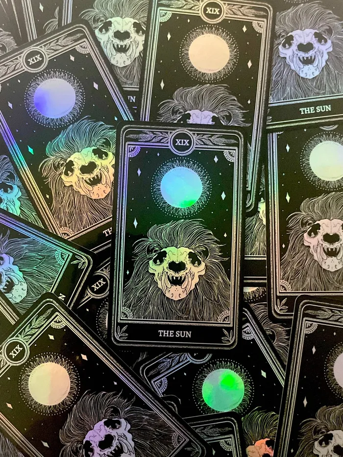 Earrings Celestial Sticker Pack Marigold Tarot Holographic The Star The Moon The Sun The World 13th Press