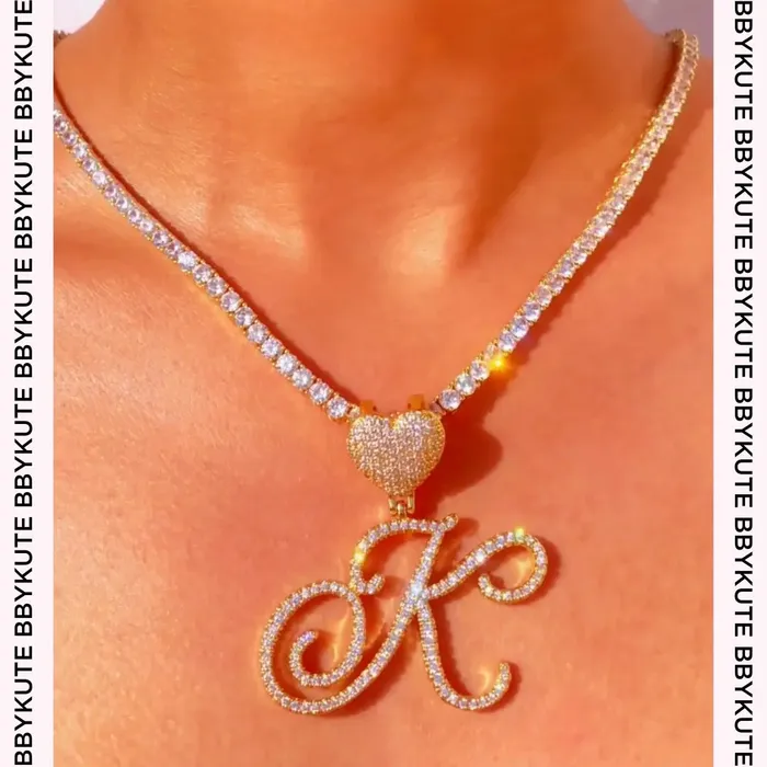 Kute Initial Necklace BBYKUTE Necklaces