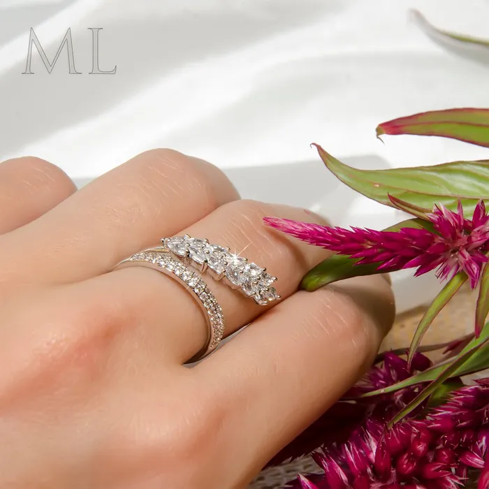 mayamila Rings Wedding Anniversary RING Bridal Marquise CUT Plated Fashion Band SIZE 69