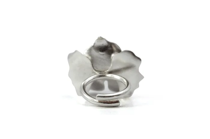 Earrings MARIA MARISCAL Anillo Orquidea Plata