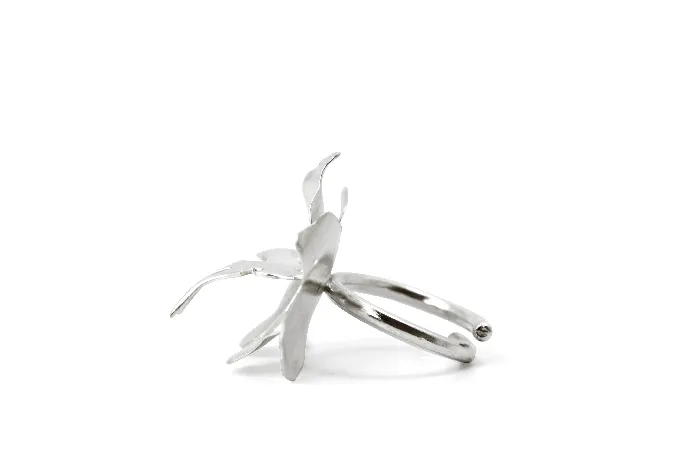 Earrings MARIA MARISCAL Anillo Orquidea Plata