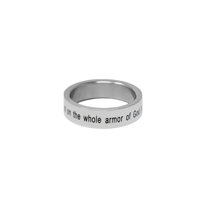 Forever Truth Rings Put On The Whole Armor Of God Silver 3 Stone Ring