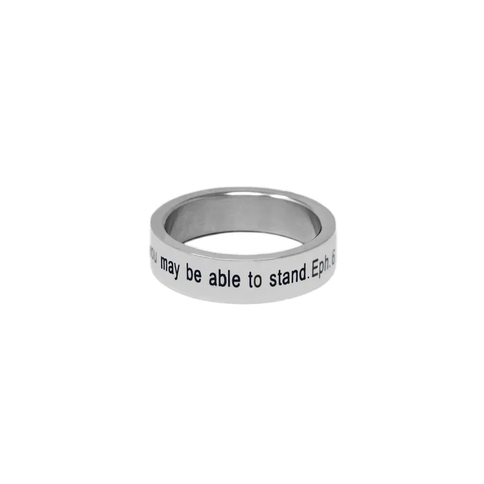 Forever Truth Rings Put On The Whole Armor Of God Silver 3 Stone Ring