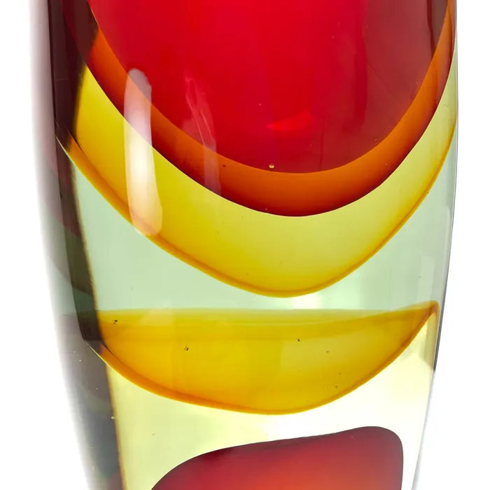 Red Vase with Sbruffi Murano Glass Alberto Don Necklaces Red Vase with Sbruffi Murano Glass Alberto Don Necklaces
