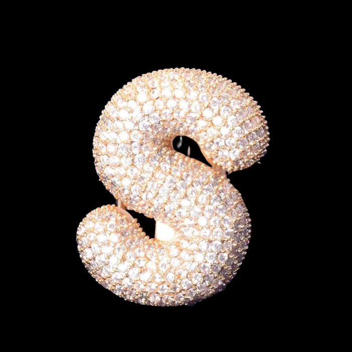 Rings AZ Initial Custom Letter Iced Out Diamond Ring CUSTOM RING