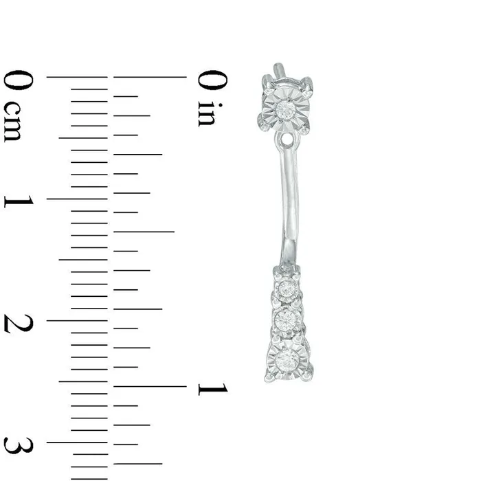 017 CT TW Diamond Vertical FrontBack Earrings in 10K White Gold Goldia Earrings 017 CT TW Diamond Vertical FrontBack Earrings in 10K White Gold Goldia Earrings