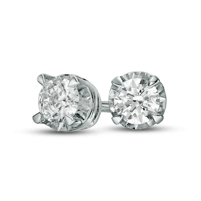 033 CT TW Diamond Solitaire Stud Earrings in 10K White Gold Goldia Earrings 033 CT TW Diamond Solitaire Stud Earrings in 10K White Gold Goldia Earrings