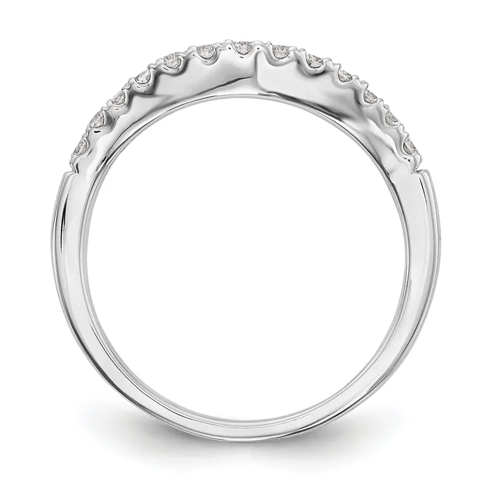 038ct CZ Solid Real 14k White Gold Wedding Wedding Band Ring Goldia Rings