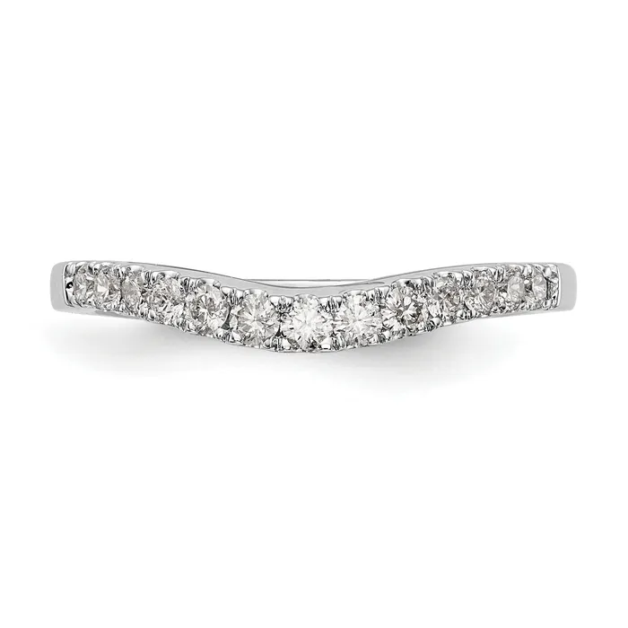 038ct CZ Solid Real 14k White Gold Wedding Wedding Band Ring Goldia Rings