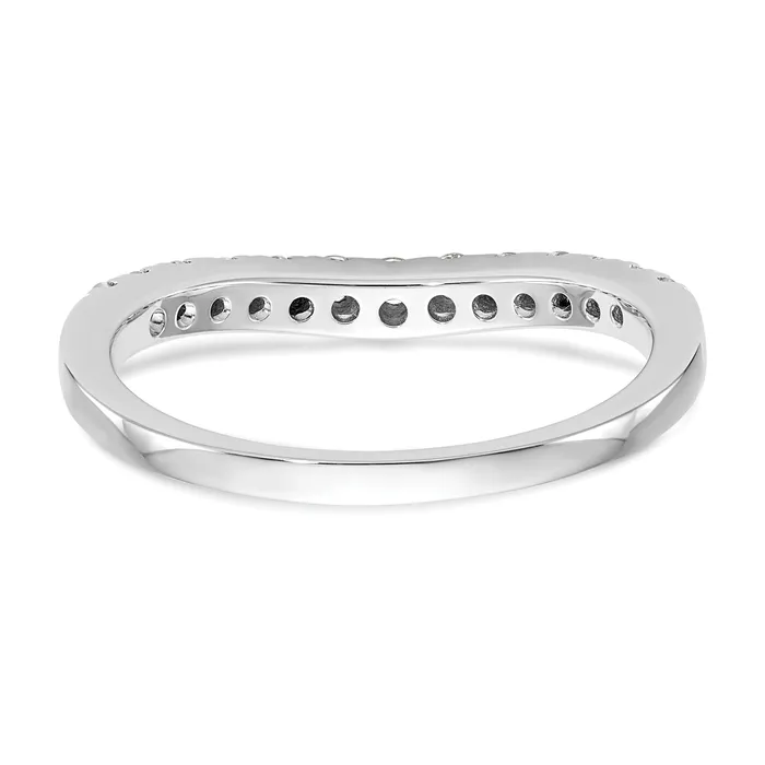 038ct CZ Solid Real 14k White Gold Wedding Wedding Band Ring Goldia Rings