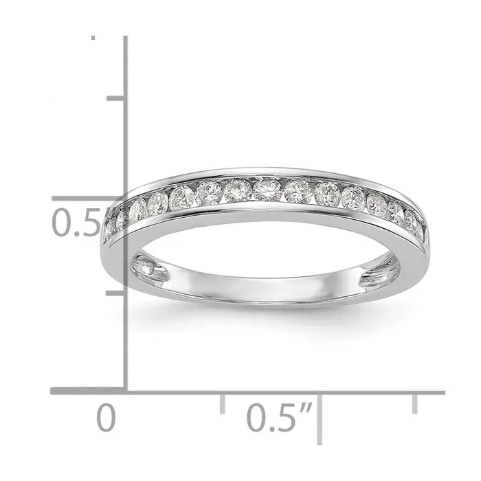 038ct CZ Solid Real 14k White Gold Wedding Wedding Band Ring Goldia Rings
