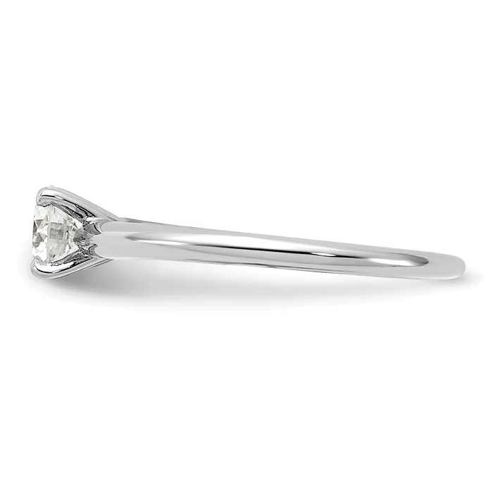 14k White Gold 12 Ct Lab Grown Diamond VS F Round Solitaire Engagement Ring Goldia Rings