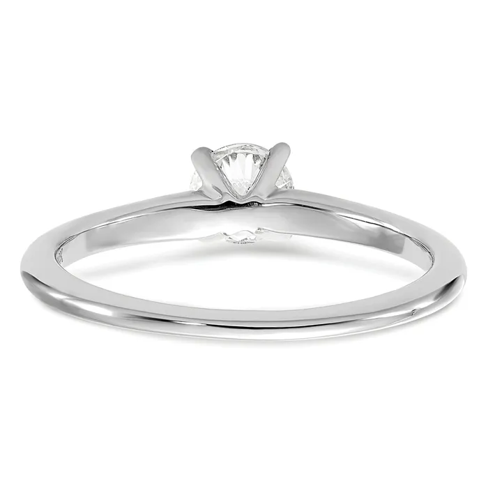 14k White Gold 12 Ct Lab Grown Diamond VS F Round Solitaire Engagement Ring Goldia Rings