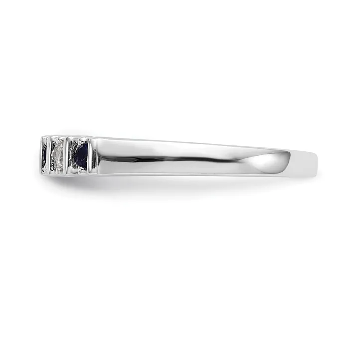 14k White Gold Real Diamond wSapphire Band goldiaca Rings
