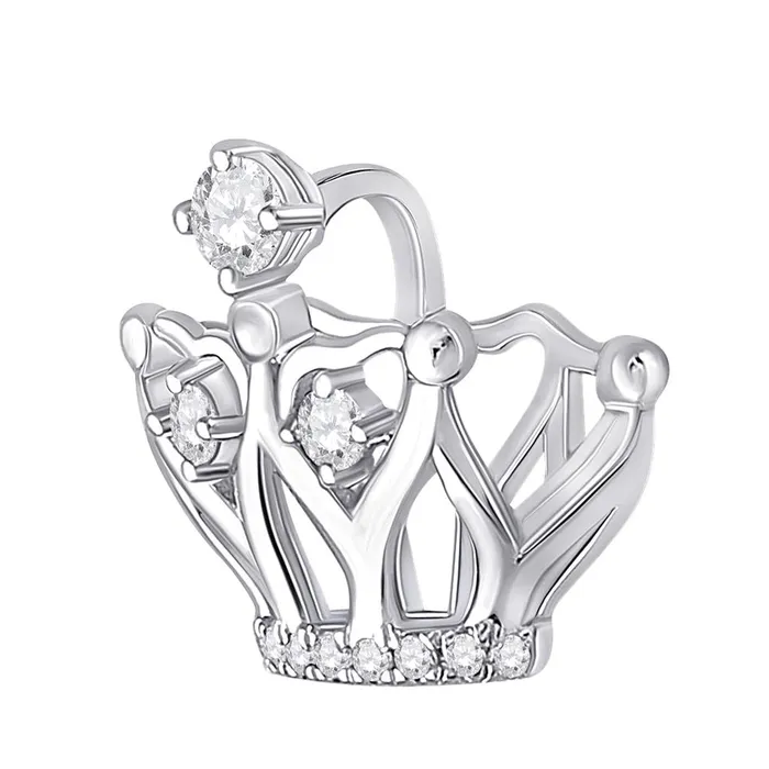 14k White Gold Round Diamond Crown Fashion Pendant 16 Cttw gndatlanta Necklaces 14k White Gold Round Diamond Crown Fashion Pendant 16 Cttw gndatlanta Necklaces