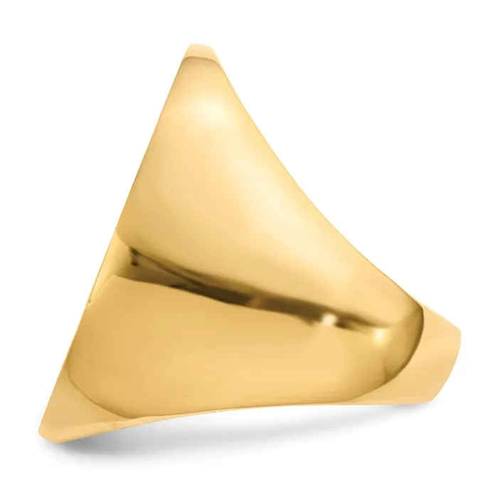 14K Yellow Gold 265x190mm Open Back Mens Signet Ring Goldia Rings
