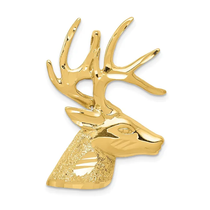 14k Yellow Gold Laser Cut Deer Charm Goldia Charm Necklaces