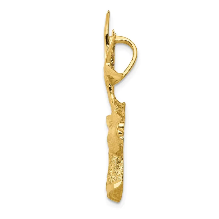 14k Yellow Gold Laser Cut Deer Charm Goldia Charm Necklaces