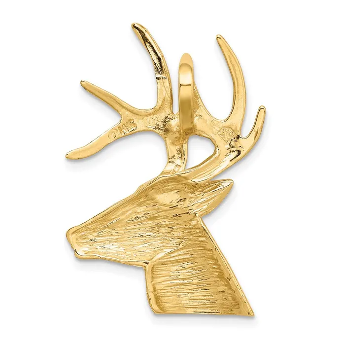 14k Yellow Gold Laser Cut Deer Charm Goldia Charm Necklaces