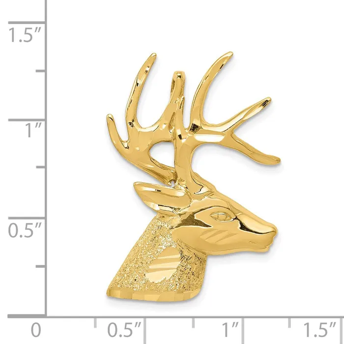 14k Yellow Gold Laser Cut Deer Charm Goldia Charm Necklaces