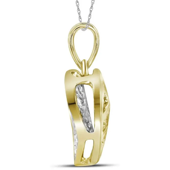 14k Yellow Gold Princess Diamond Heart Pendant 1 Cttw gndatlanta Necklaces 14k Yellow Gold Princess Diamond Heart Pendant 1 Cttw gndatlanta Necklaces
