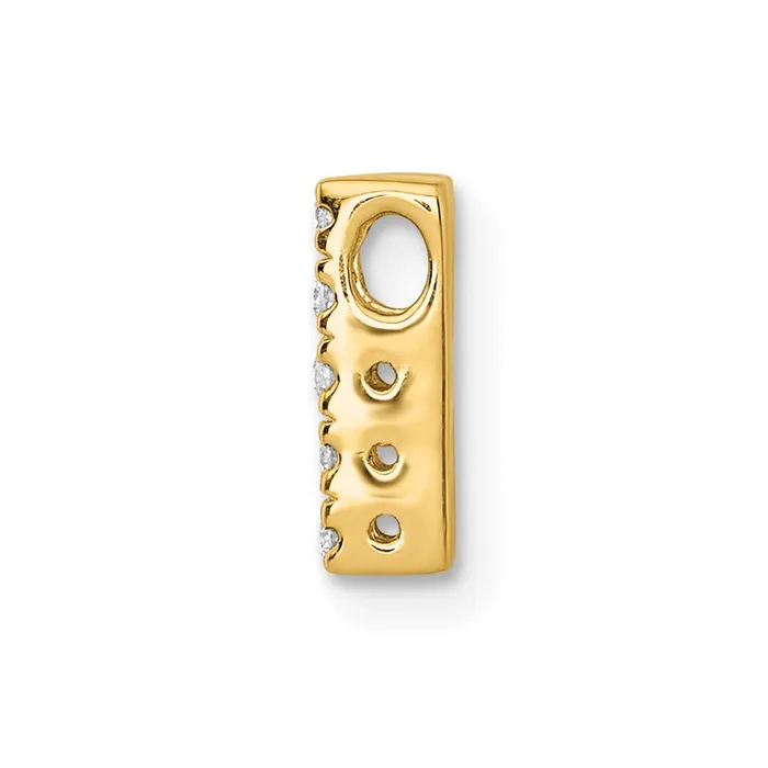 14K Yellow Gold Real Diamond Letter H Initial Charm Goldia Charm Necklaces