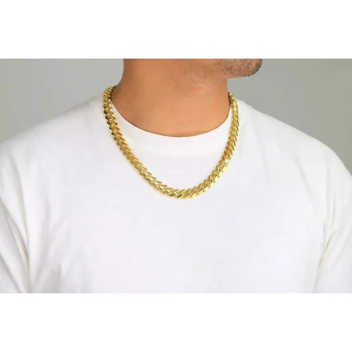 14k Yellow Gold Royal Monaco Miami Cuban Link 5mm Chain Pendant Necklace 18 Goldiacom Necklaces