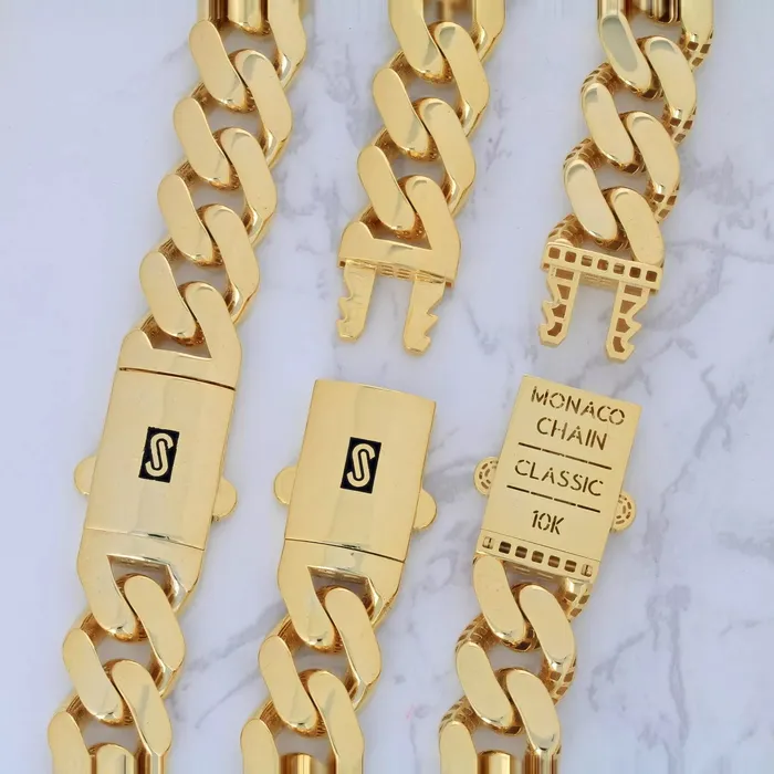 14k Yellow Gold Royal Monaco Miami Cuban Link 5mm Chain Pendant Necklace 18 Goldiacom Necklaces