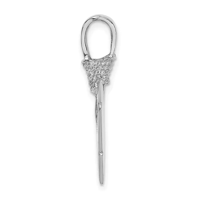 Charm Necklaces Goldia 14k White Gold 3D Arrowhead Charm