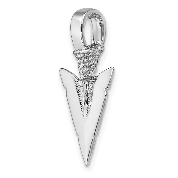 Charm Necklaces Goldia 14k White Gold 3D Arrowhead Charm