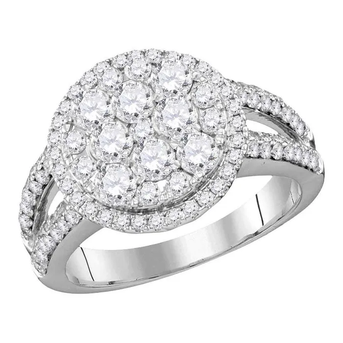 gndatlanta 14k White Gold Diamond Bridal Engagement Ring 134 Cttw Rings gndatlanta 14k White Gold Diamond Bridal Engagement Ring 134 Cttw Rings