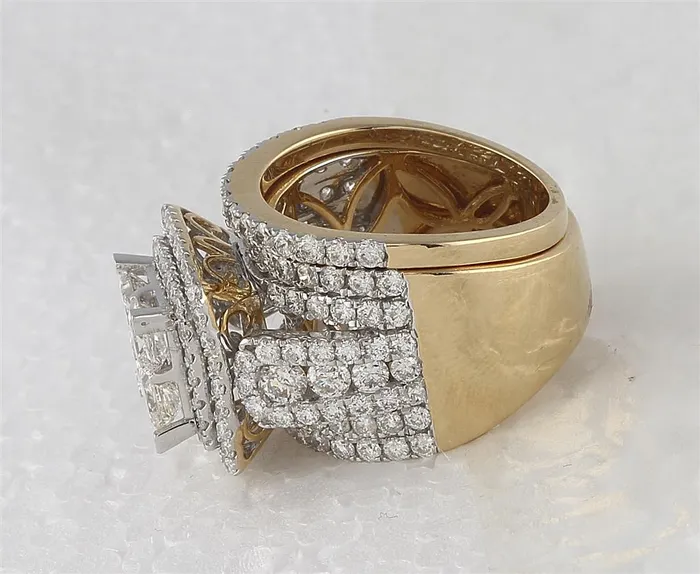 gndatlanta Rings 14k Yellow Gold Princess Diamond Bridal Wedding Ring Set 412 Cttw
