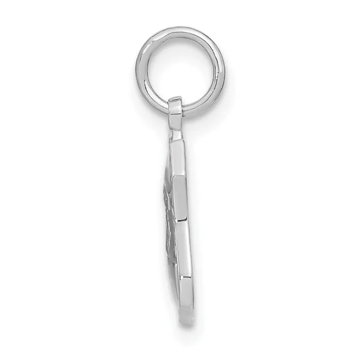Goldia Charm Necklaces 14k White Gold Police Badge Charm