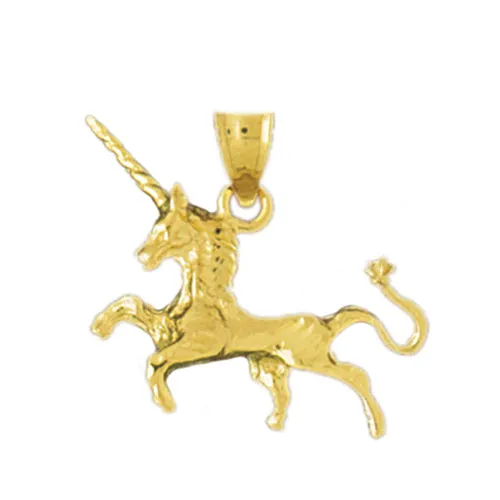 Goldia Necklaces 14K Gold 3D Unicorn Pendant