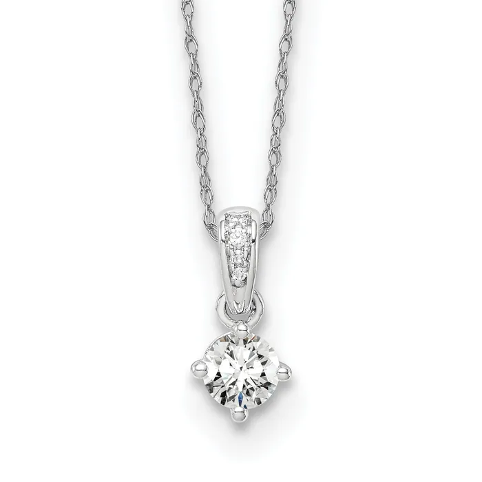 Goldia Necklaces 14k White Gold 13 Ct Lab Grown Diamond VSSI G 18 inch Pendant Necklace Goldia Necklaces 14k White Gold 13 Ct Lab Grown Diamond VSSI G 18 inch Pendant Necklace