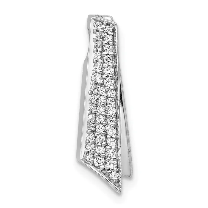 Goldia Necklaces 14k White Gold 16ct Real Diamond Fancy Chain Slide