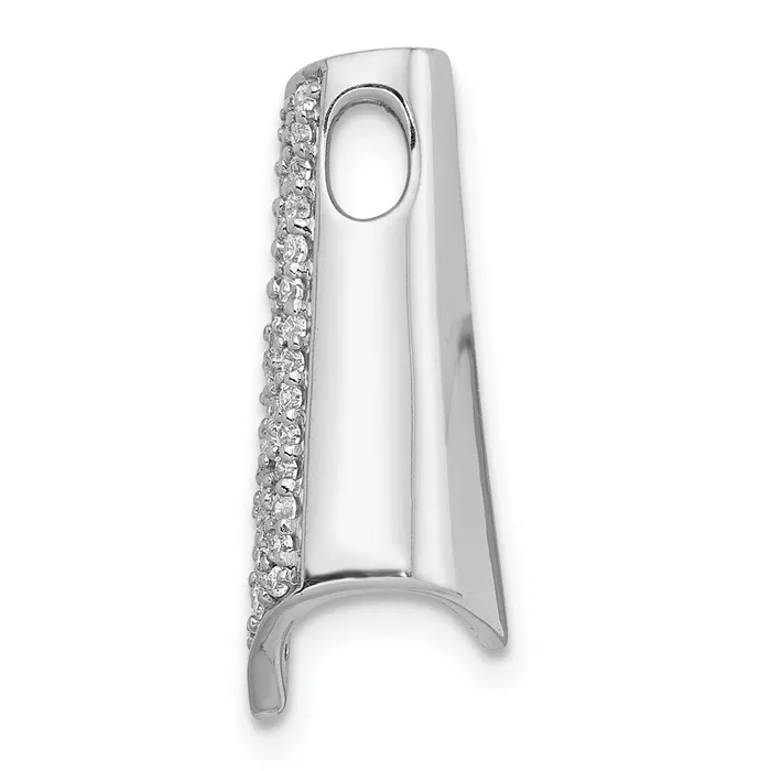 Goldia Necklaces 14k White Gold 16ct Real Diamond Fancy Chain Slide