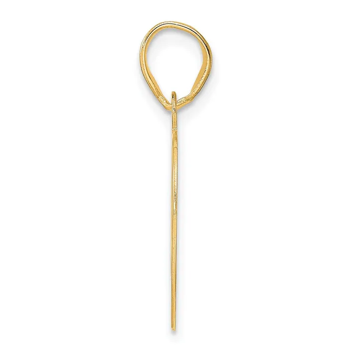 Goldia PreStyled Sets 14k Yellow Gold Polished Etched Number 49 Pendant