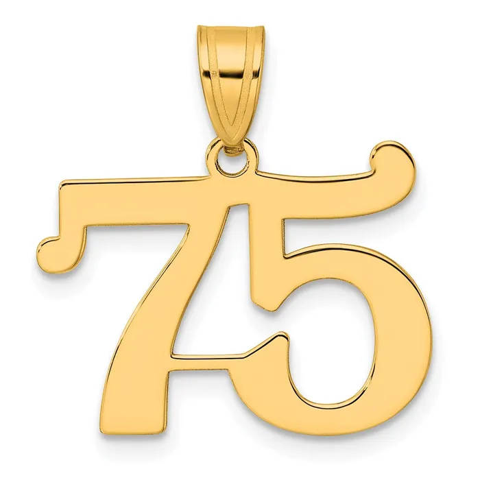 Goldia PreStyled Sets 14k Yellow Gold Polished Number 75 Pendant