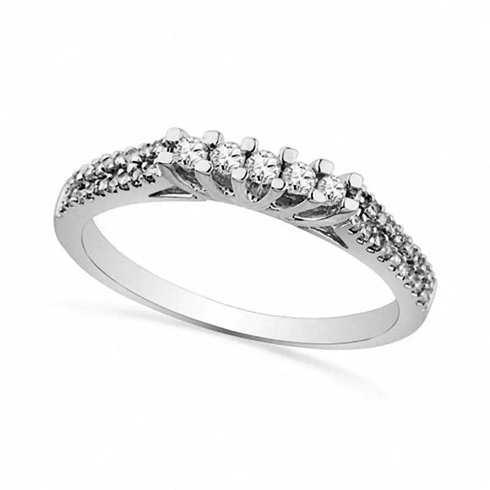 Goldia Rings 025 CT TW Natural Diamond Anniversary Band in Solid 10K White Gold Goldia Rings 025 CT TW Natural Diamond Anniversary Band in Solid 10K White Gold
