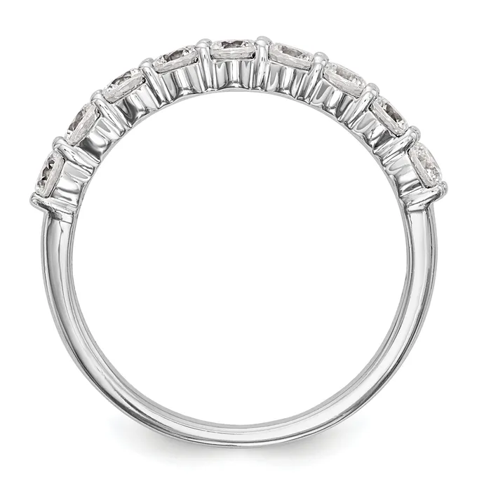 Goldia Rings 081ct CZ Solid Real 14k White Gold Wedding Wedding Band Ring