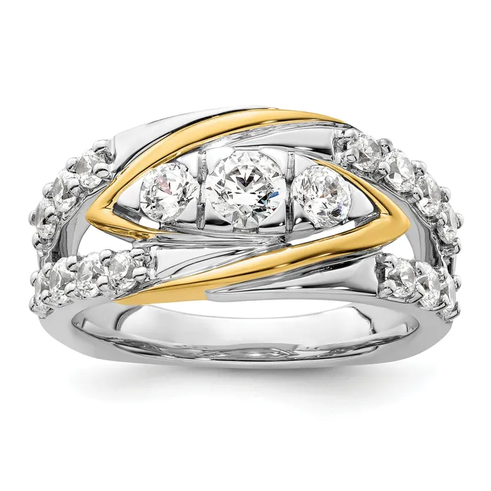 Goldia Rings 14k TwoTone 1 16 Ct Lab Grown Diamond VSSI G Fashion Ring