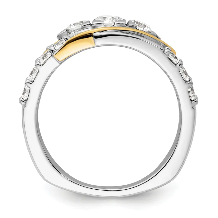 Goldia Rings 14k TwoTone 1 16 Ct Lab Grown Diamond VSSI G Fashion Ring