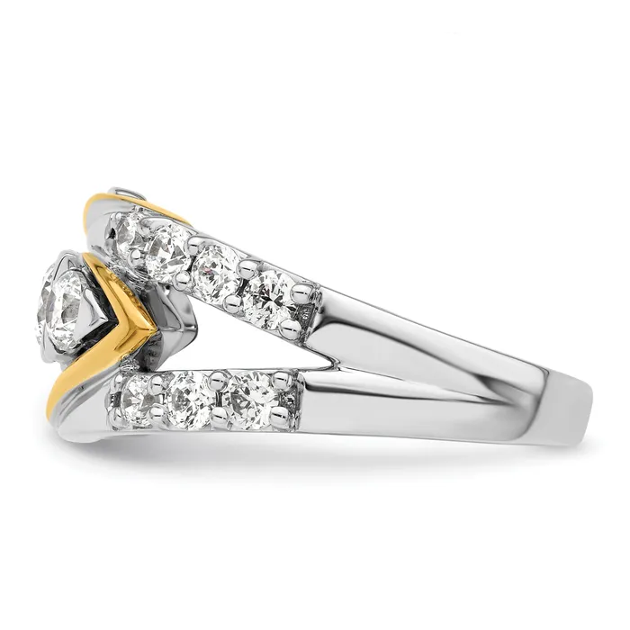 Goldia Rings 14k TwoTone 1 16 Ct Lab Grown Diamond VSSI G Fashion Ring