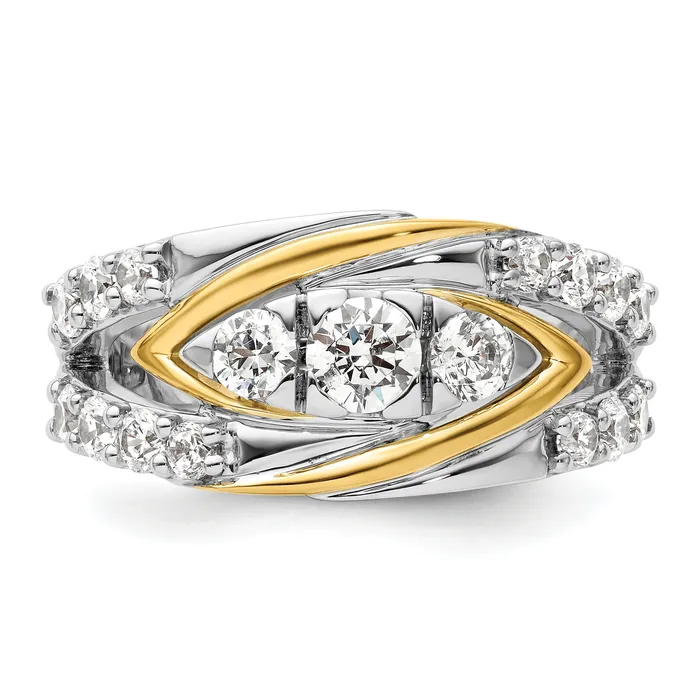 Goldia Rings 14k TwoTone 1 16 Ct Lab Grown Diamond VSSI G Fashion Ring
