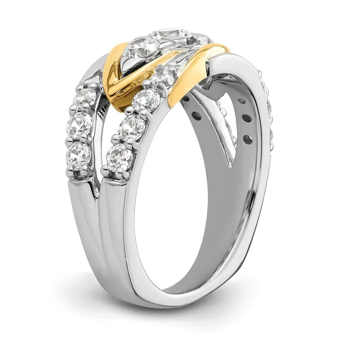 Goldia Rings 14k TwoTone 1 16 Ct Lab Grown Diamond VSSI G Fashion Ring