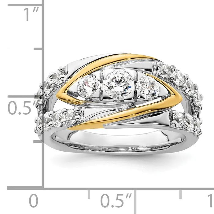 Goldia Rings 14k TwoTone 1 16 Ct Lab Grown Diamond VSSI G Fashion Ring