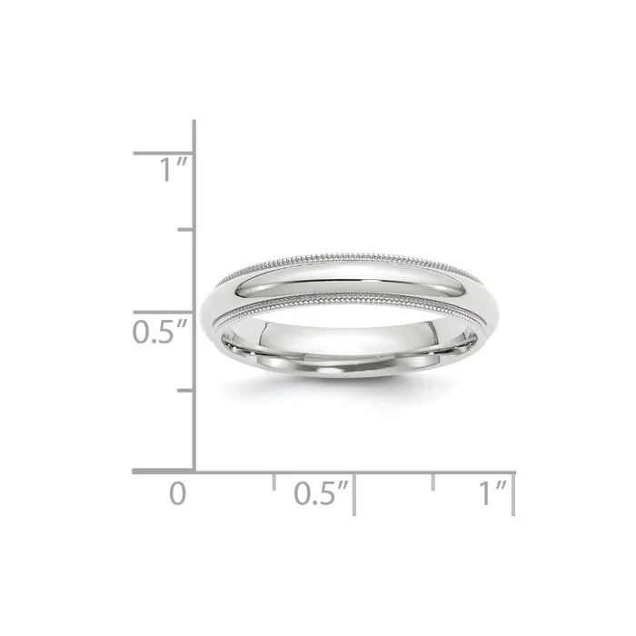 Goldia Rings Solid 10K White Gold 4mm Milgrain Comfort Fit MensWomens Wedding Band Ring Size 125 Goldia Rings Solid 10K White Gold 4mm Milgrain Comfort Fit MensWomens Wedding Band Ring Size 125
