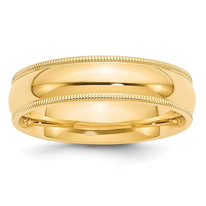 Goldia Rings Solid 10K Yellow Gold 6mm Milgrain Comfort Wedding MensWomens Wedding Band Ring Size 95 Goldia Rings Solid 10K Yellow Gold 6mm Milgrain Comfort Wedding MensWomens Wedding Band Ring Size 95